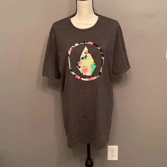 Men’s XL Volcom Charcoal Gray Modern Fit Tee EUC - Picture 1 of 7